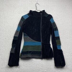 Y2K Myco Anna Jacket Women Size 1 Wool / Corduroy Patchwork Boho Artsy Hippie
